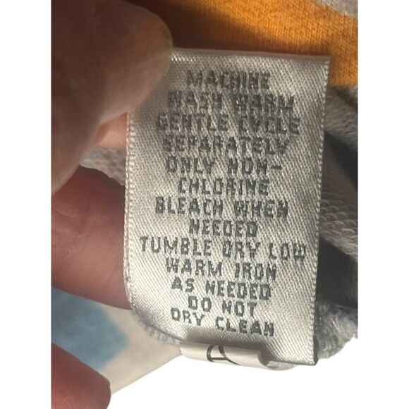 Zenergy By Chico's Blue Orange White Zip Hoodie Jacket Size 3 XL 16 Leaf Print - Picture 9 of 10